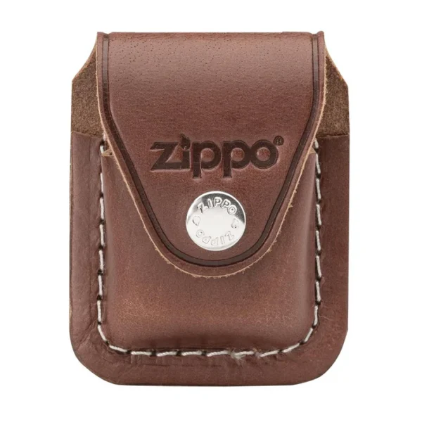 zippo brown leather case