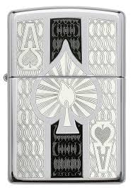 zippo silver ace 24196